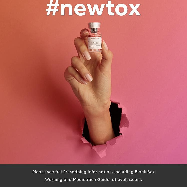 Hand holding a vial of new cosmetic treatment